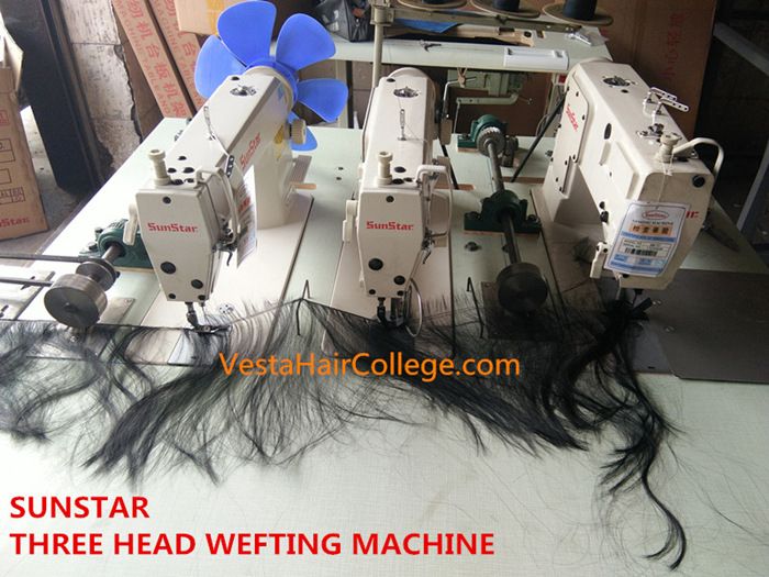 SUNSTA Three Head Hair Wefting Machine Enchanting Hair Sewing Machine SUNSTA Three Head Hair Wefting Machine Enchanting Hair Sewing Machine